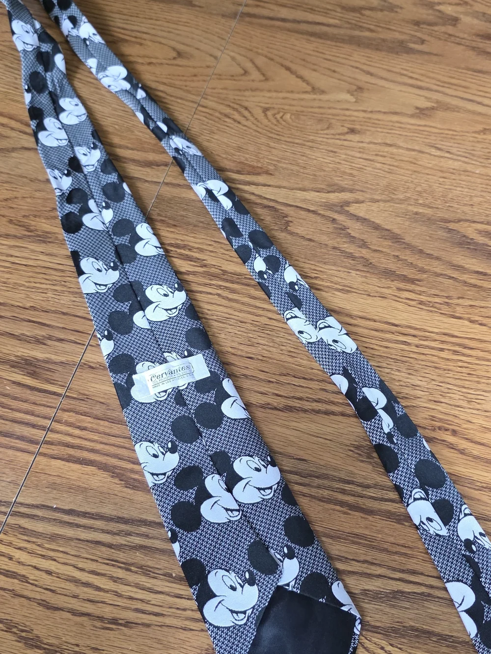 Black & White Mickey Pattern Men's Tie
